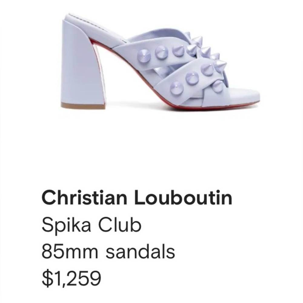 Lilac Spike Mules with Signature Red-Sole